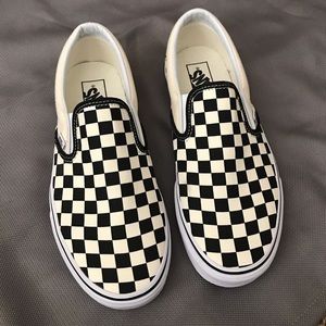 Like New Vans Check slip ons women’s 10 men’s 8.5